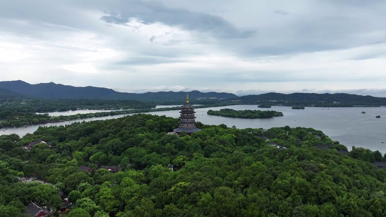 烟雨江南杭州西湖视频素材