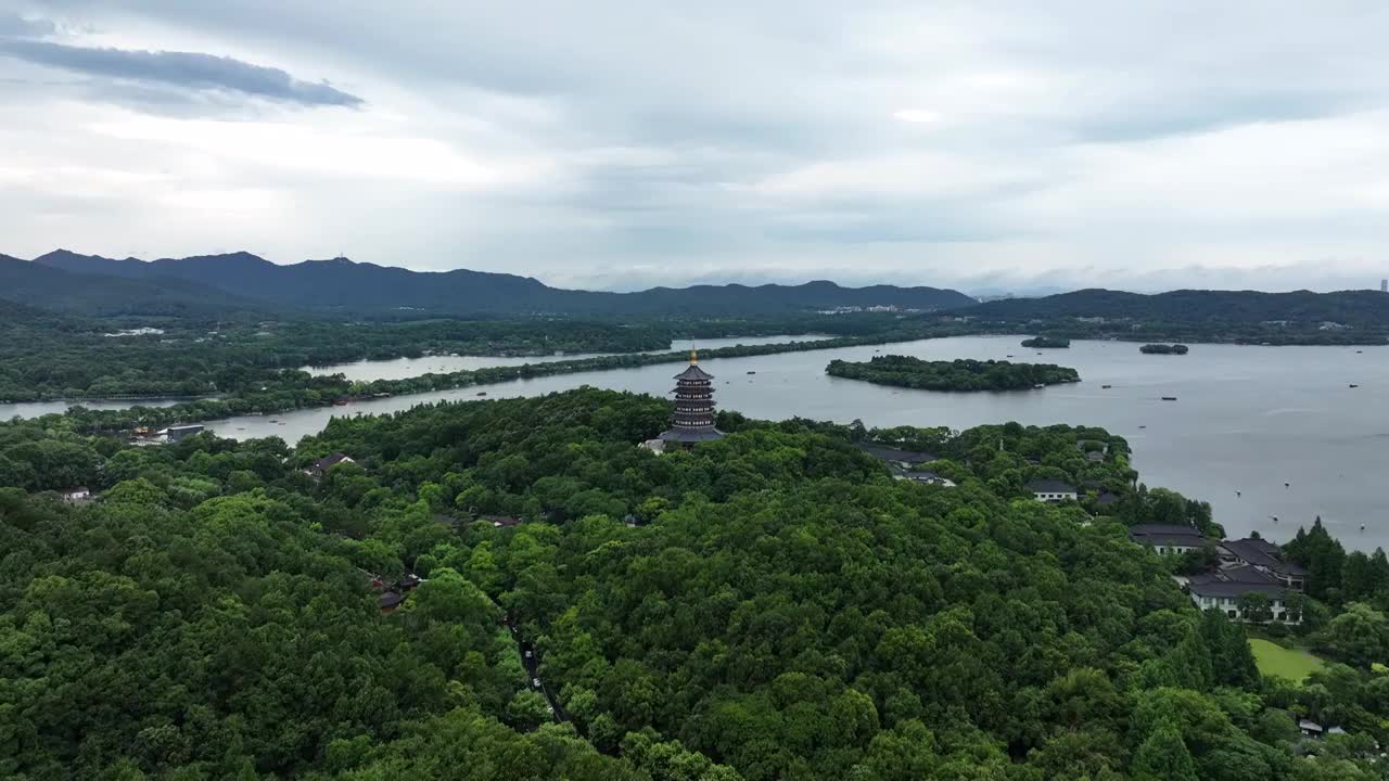 烟雨江南杭州西湖视频素材