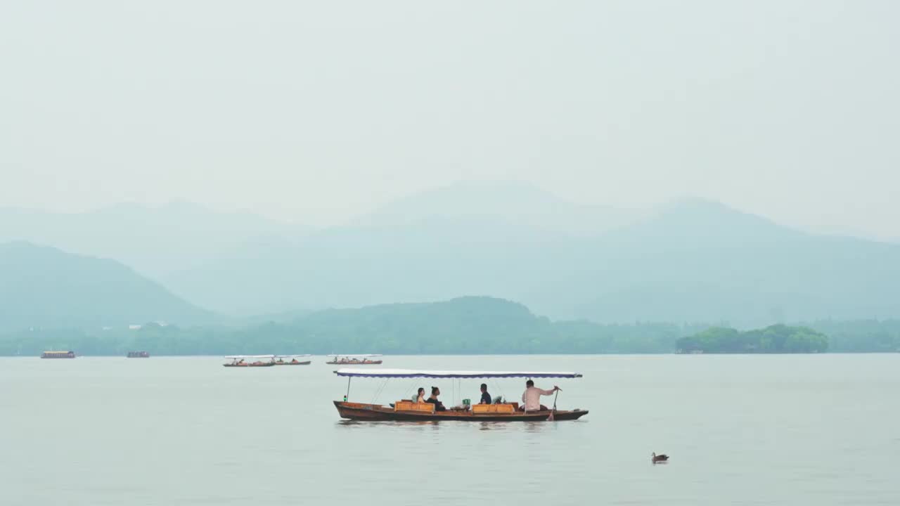 中国杭州西湖自然风光视频素材