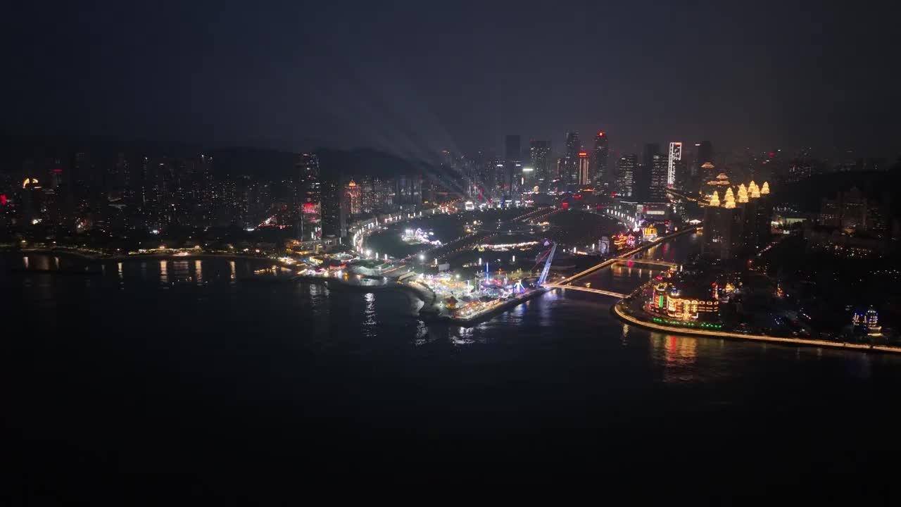 辽宁大连星海湾大桥夜景视频素材