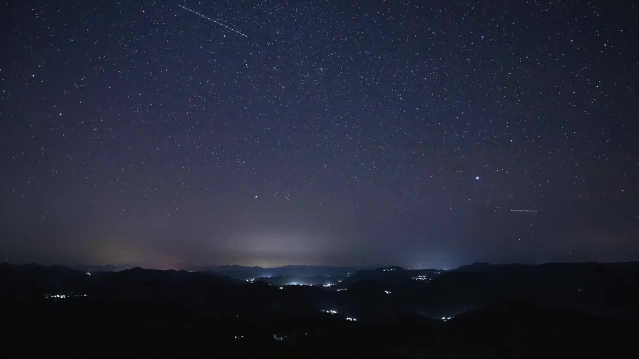 星空银河延时，银河风车延时视频素材