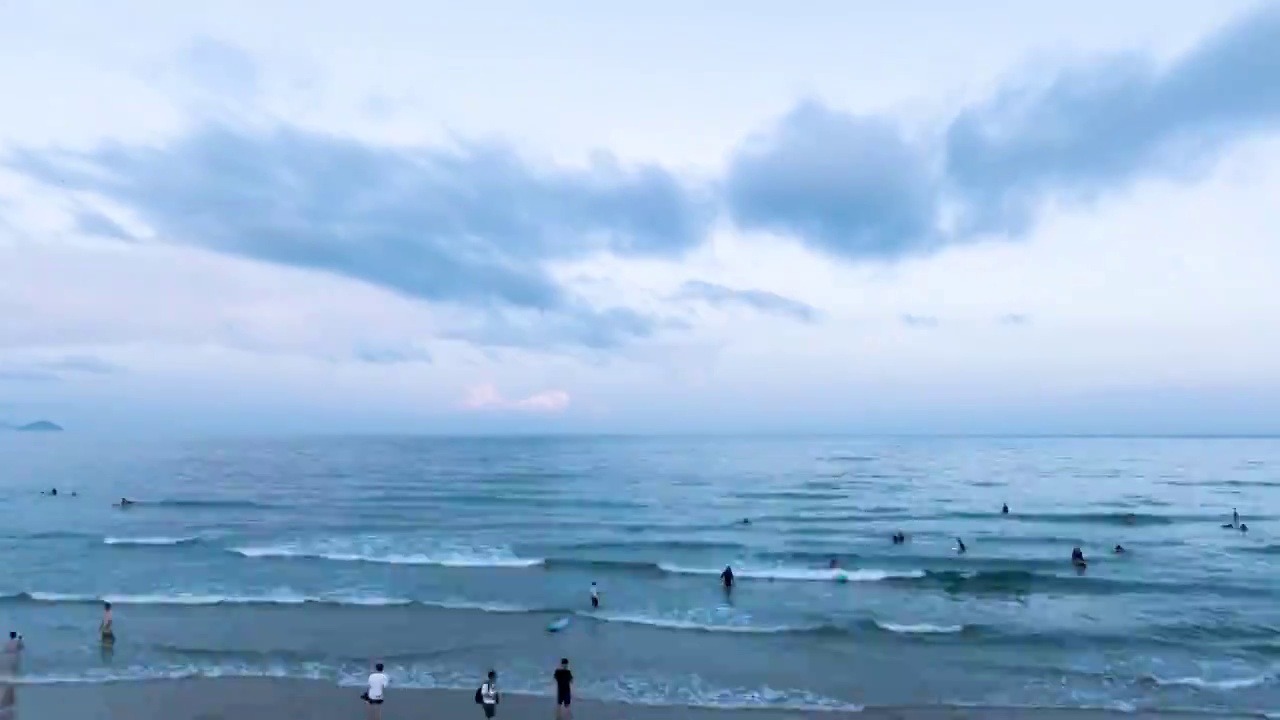 海南万宁日月湾的日落海景视频素材