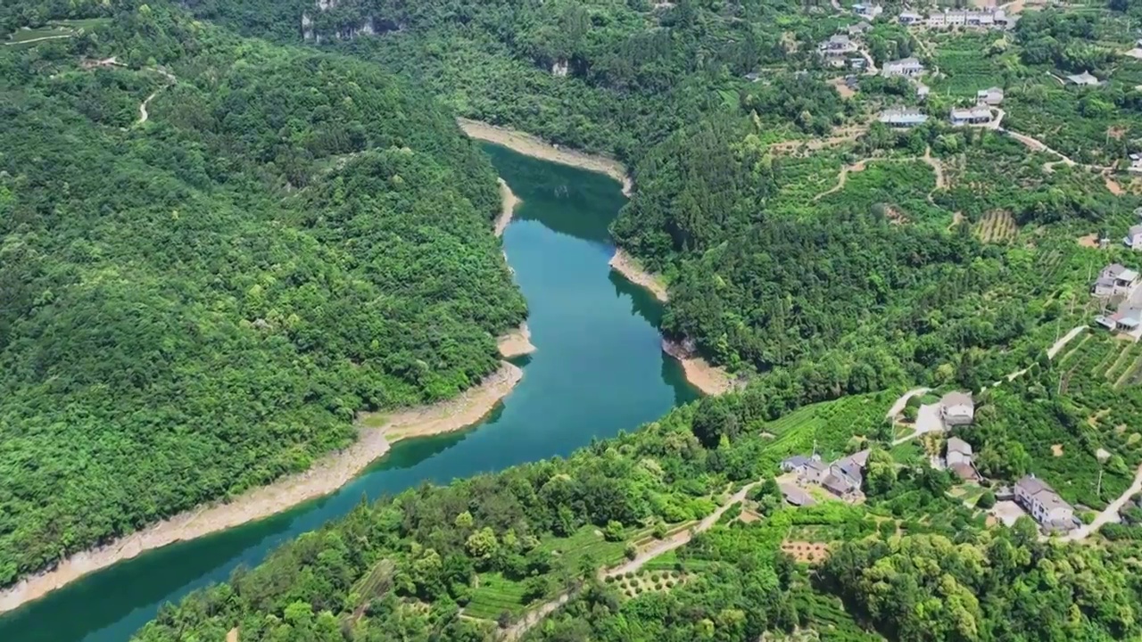 山水河流风光航拍视频下载