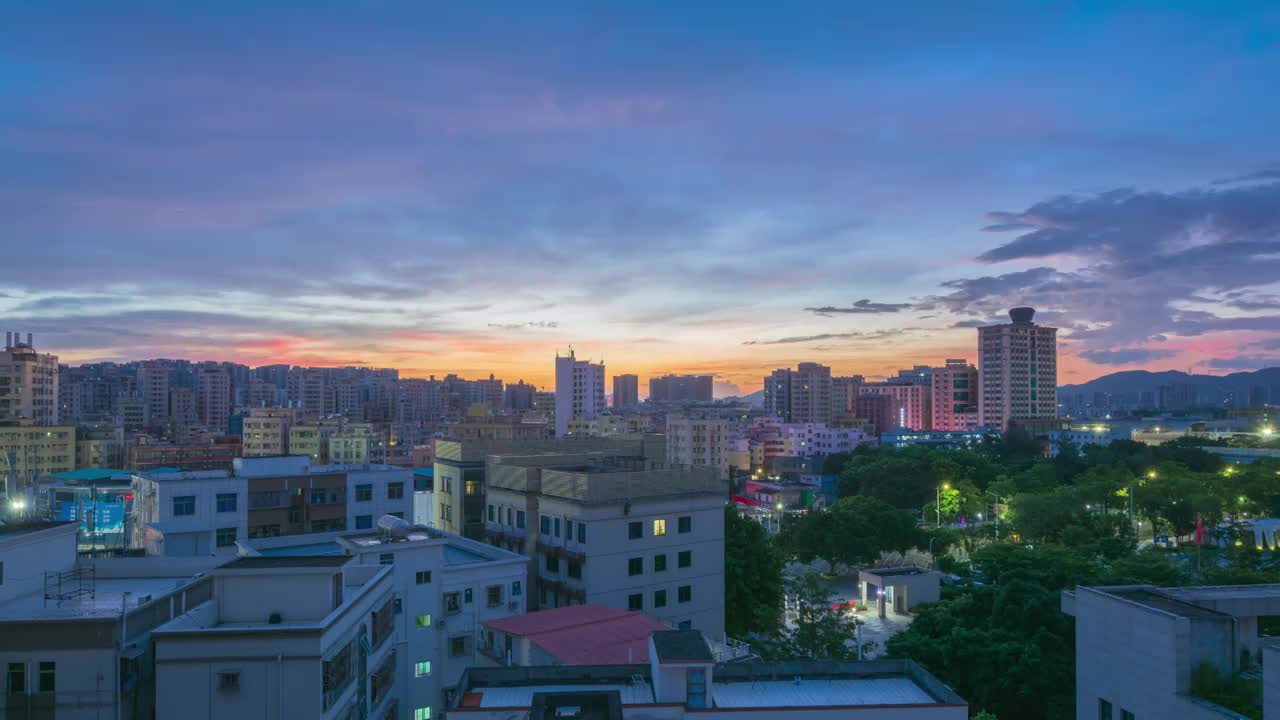 深圳桥头日出延时视频素材