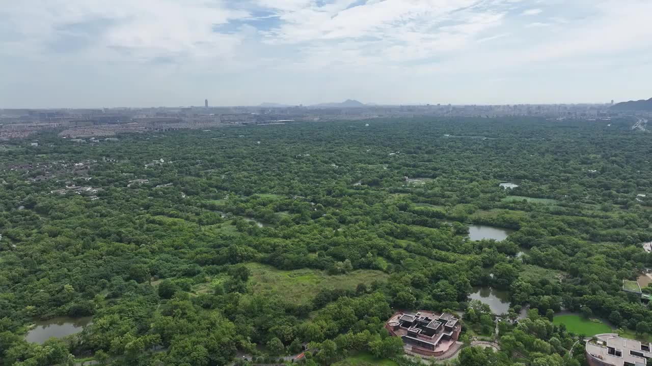 航拍杭州西溪湿地视频素材