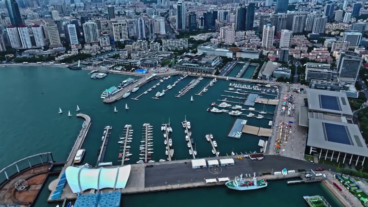 青岛浮山湾景色视频素材