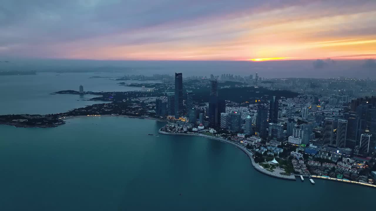 青岛浮山湾景色视频素材