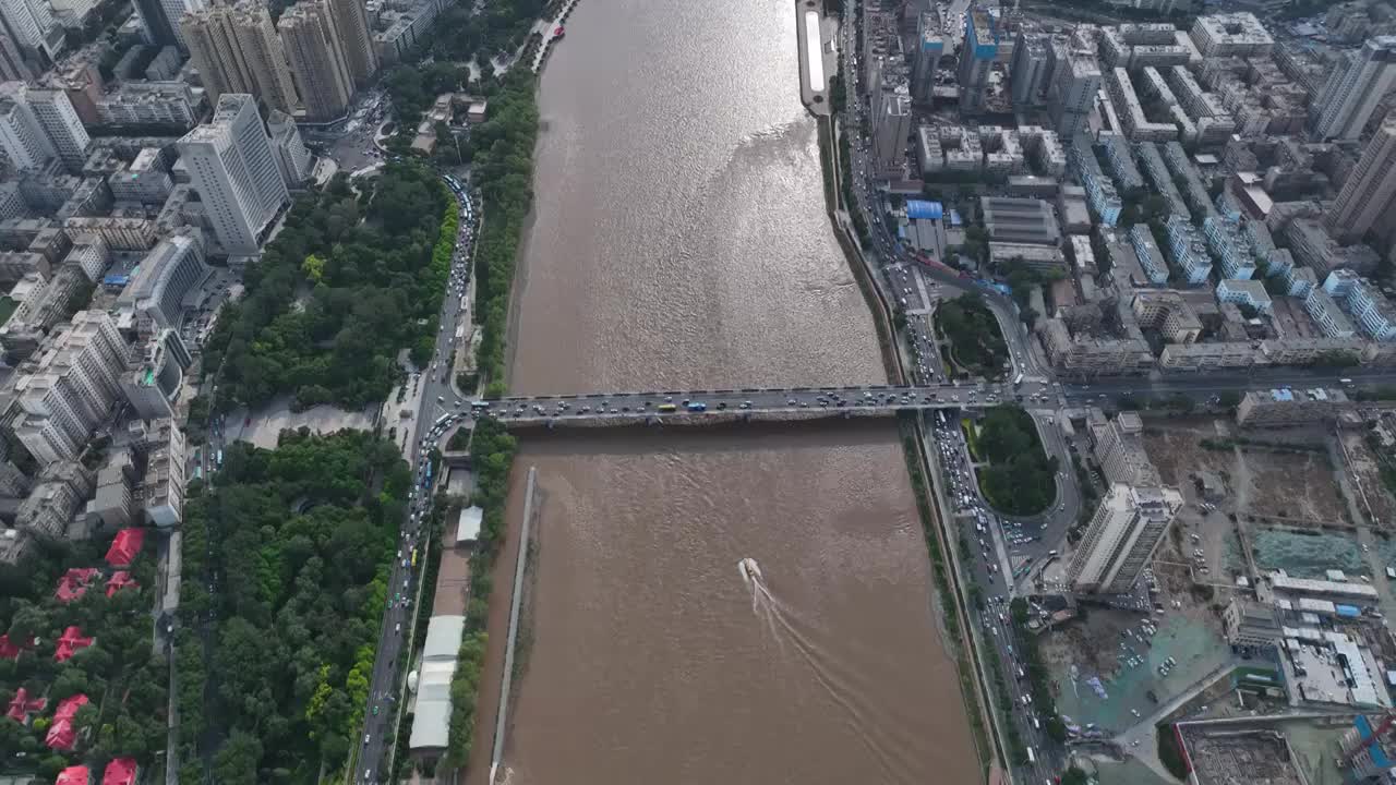 甘肃省兰州市城市航拍视频素材