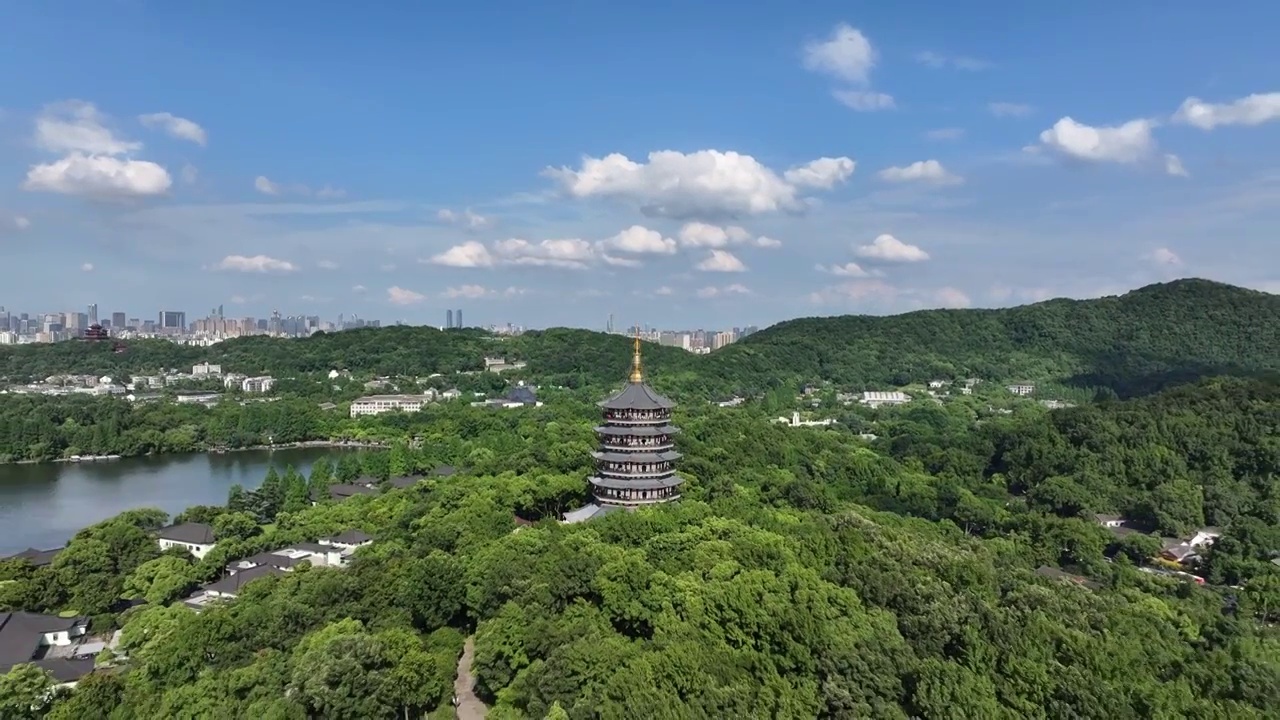 杭州西湖城市风光视频素材