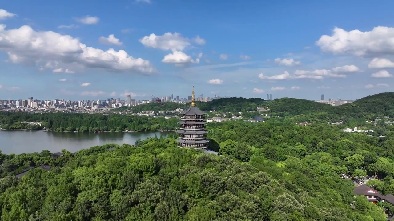 杭州西湖城市风光视频素材