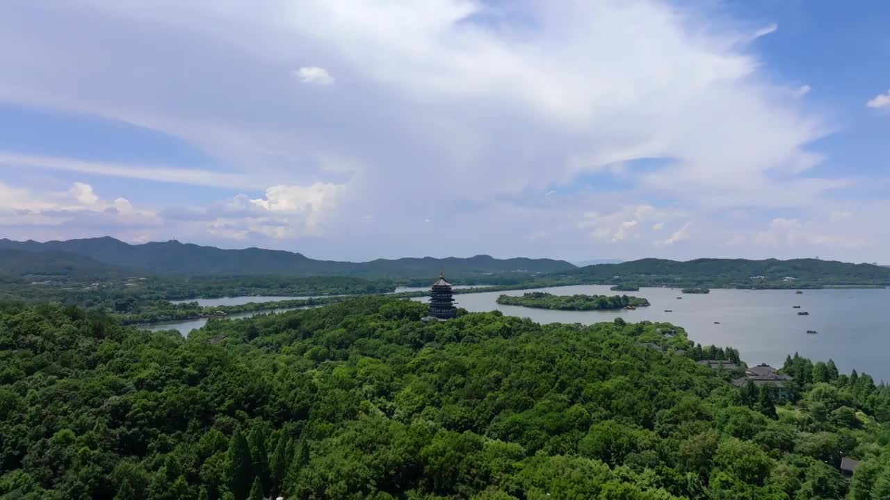 杭州西湖雷峰塔视频素材