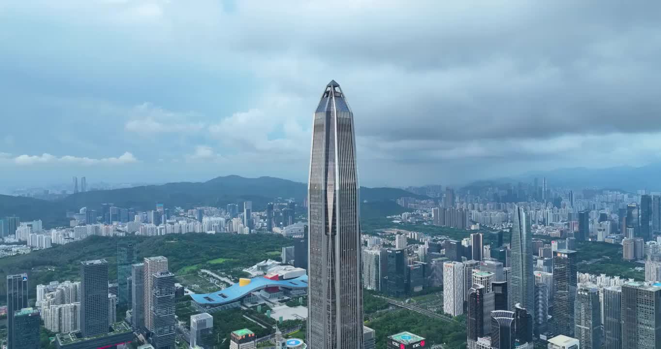 深圳福田CBD航拍视频素材