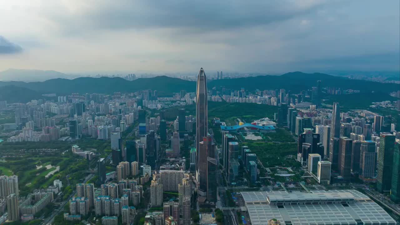 深圳福田CBD延时视频素材