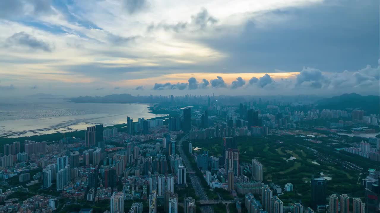 深圳福田CBD延时视频素材