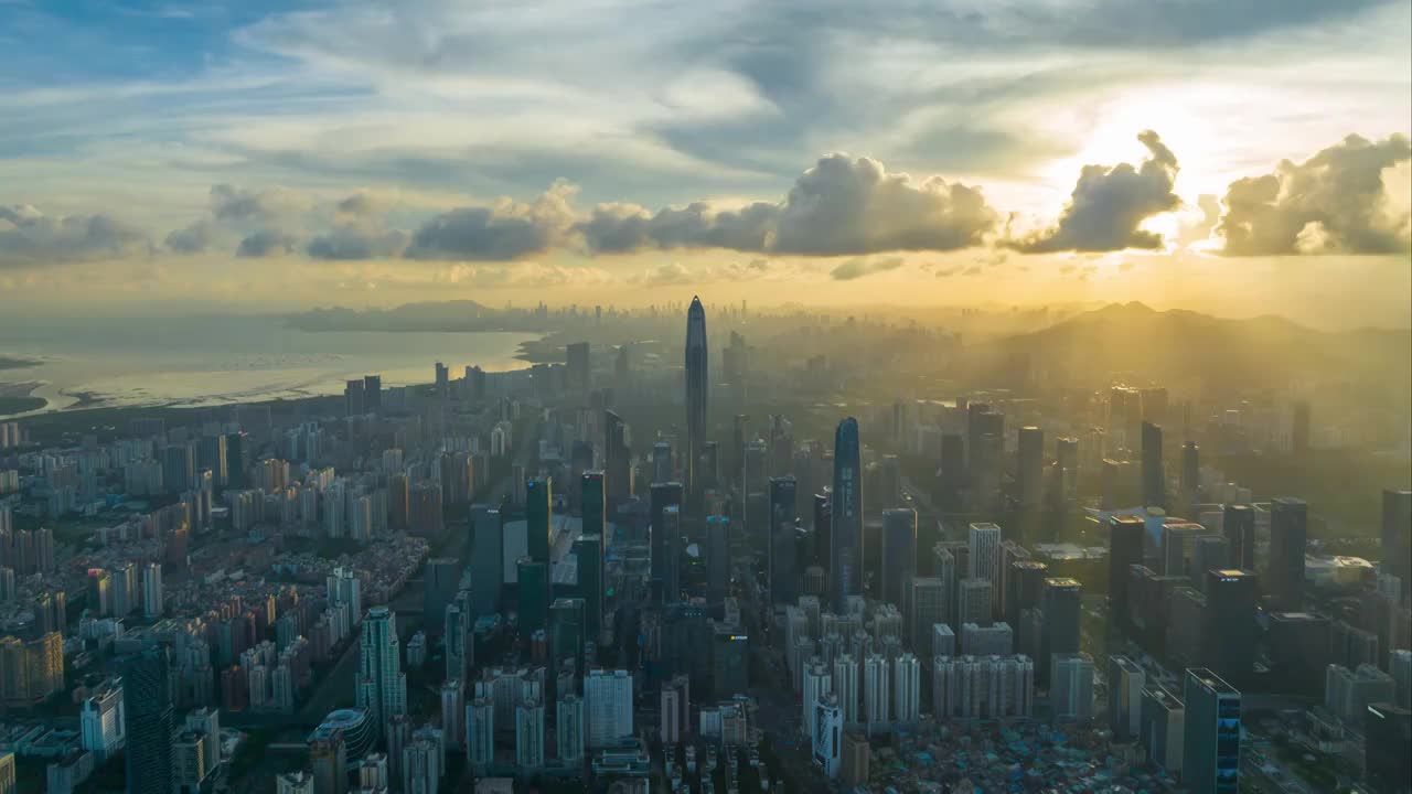 深圳福田CBD延时视频素材