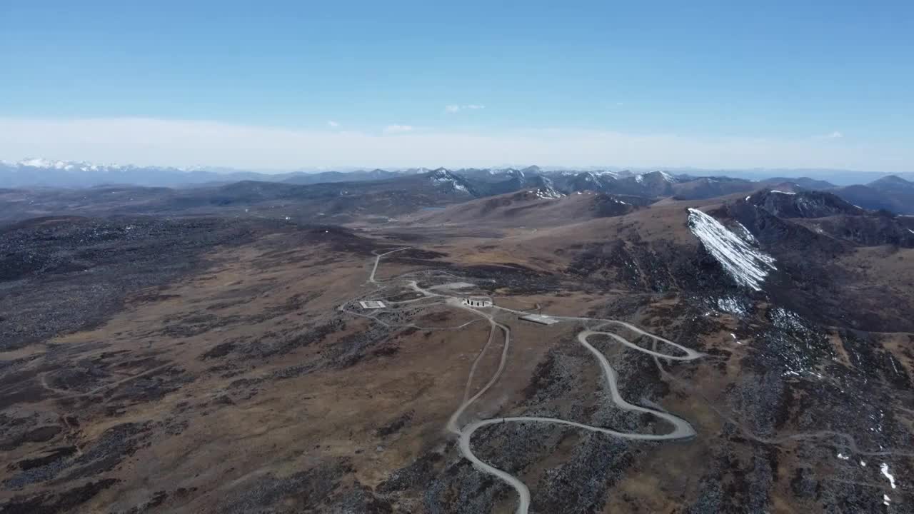 川西梳妆台高尔寺山垭口贡嘎雪山航拍视频下载