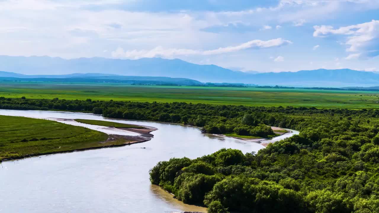 昭苏湿地，新疆伊犁视频素材