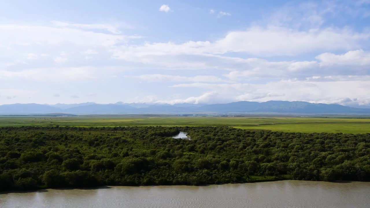 昭苏湿地，新疆伊犁视频素材