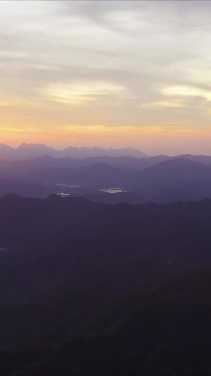 傍晚日落江山竖屏视频素材