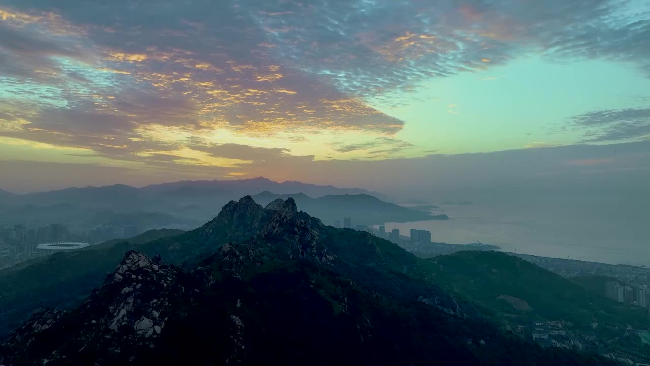 青岛浮山晨曦视频素材