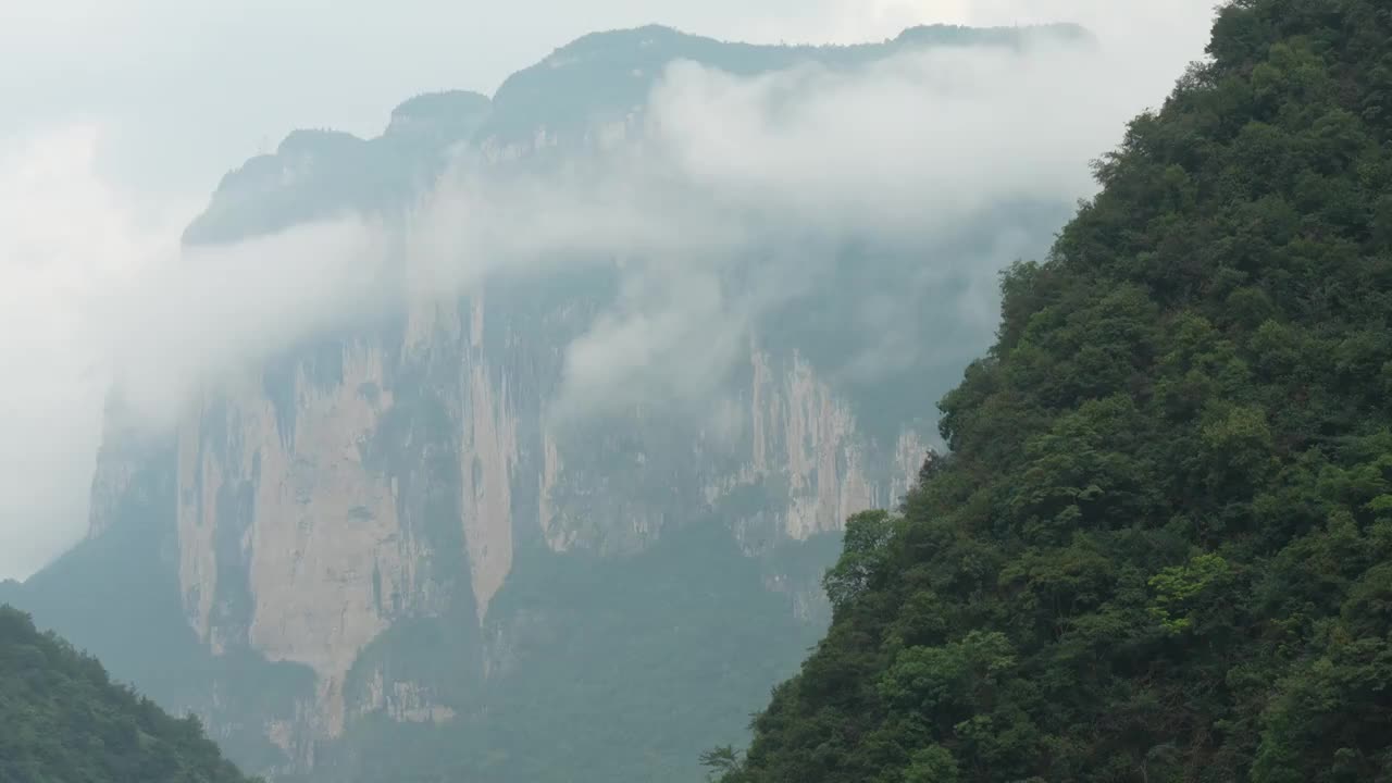 湖北恩施清江画廊建始景阳清江画谷风光视频素材