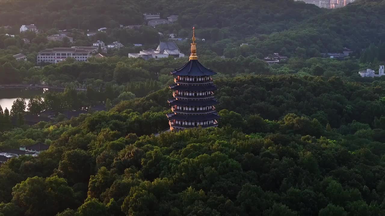 杭州西湖日出风光视频素材