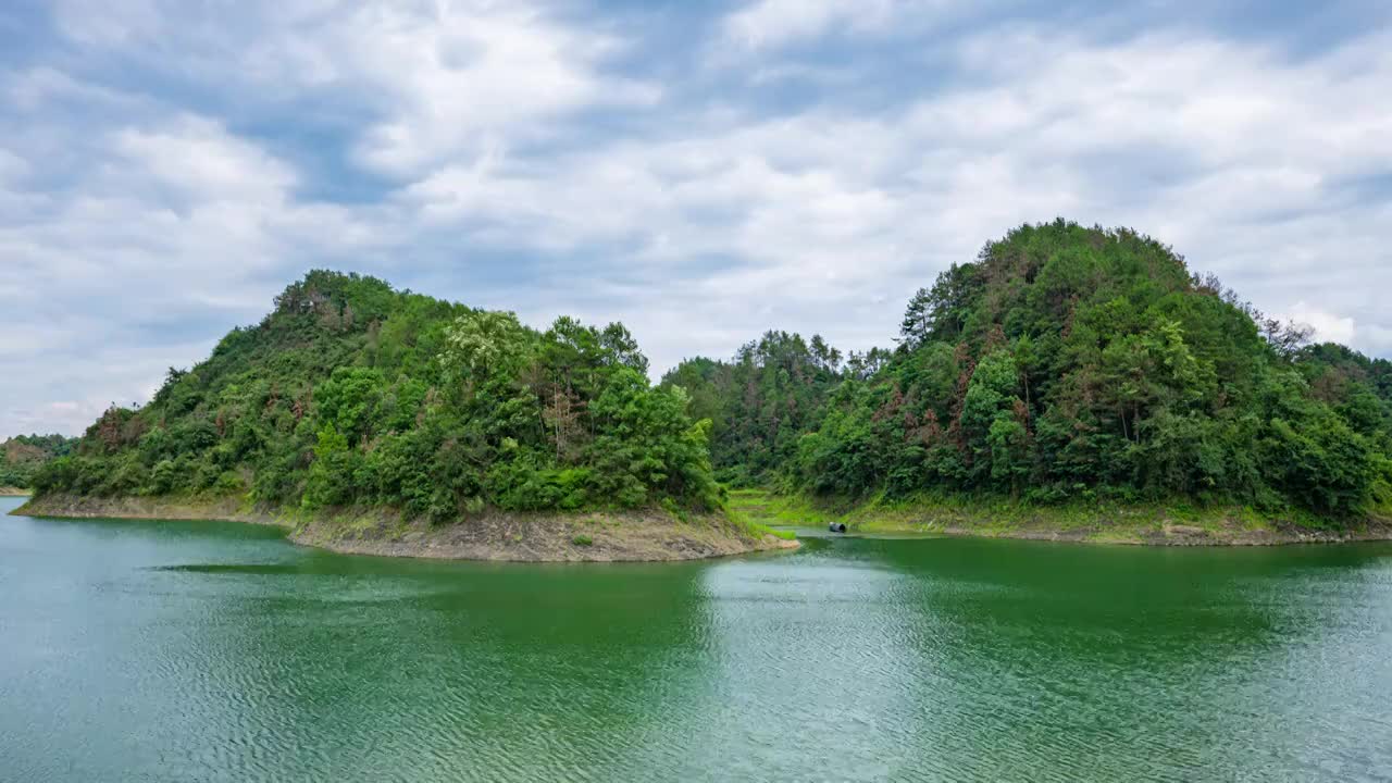 青山绿水延时视频素材