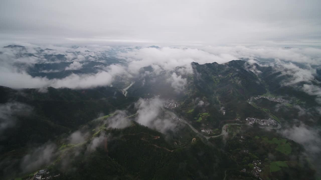 石潭村航拍视频素材