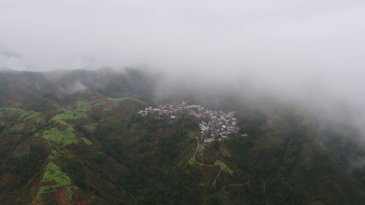 石潭村航拍视频素材