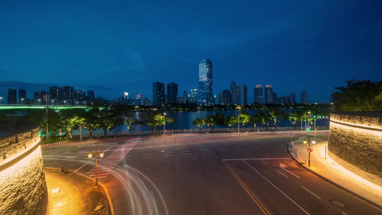 惠州江北夜景延时视频素材