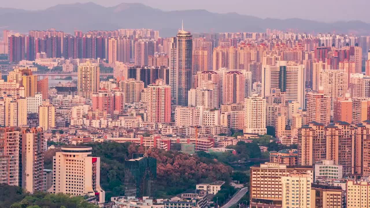 惠州麦地大景日转夜延时视频素材