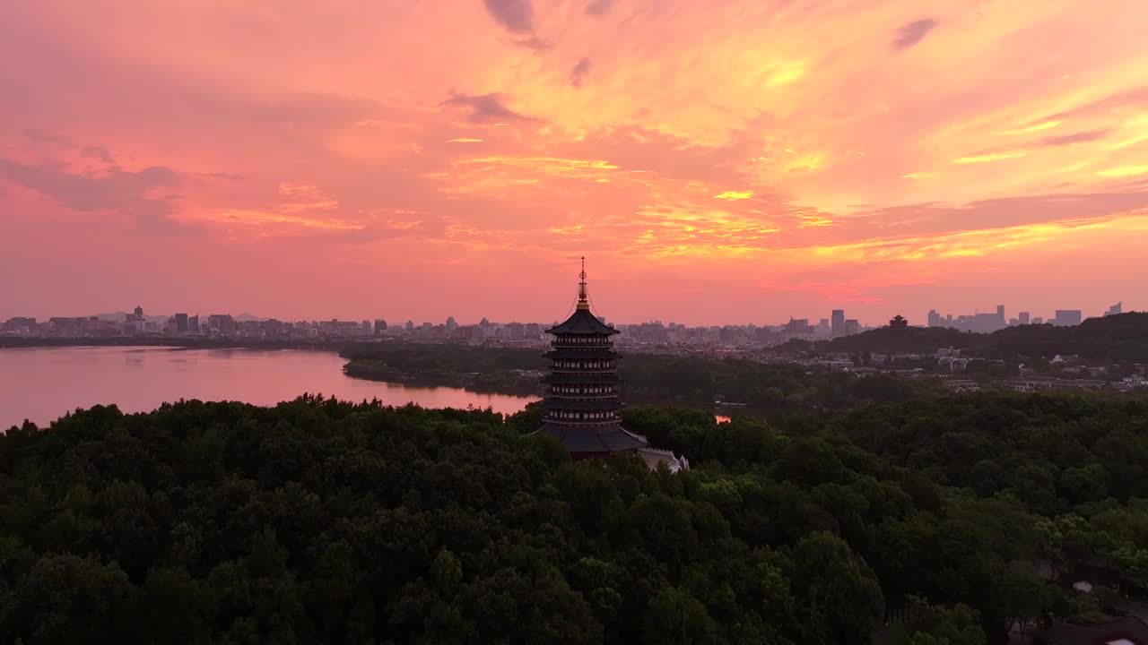 杭州日出风光视频素材