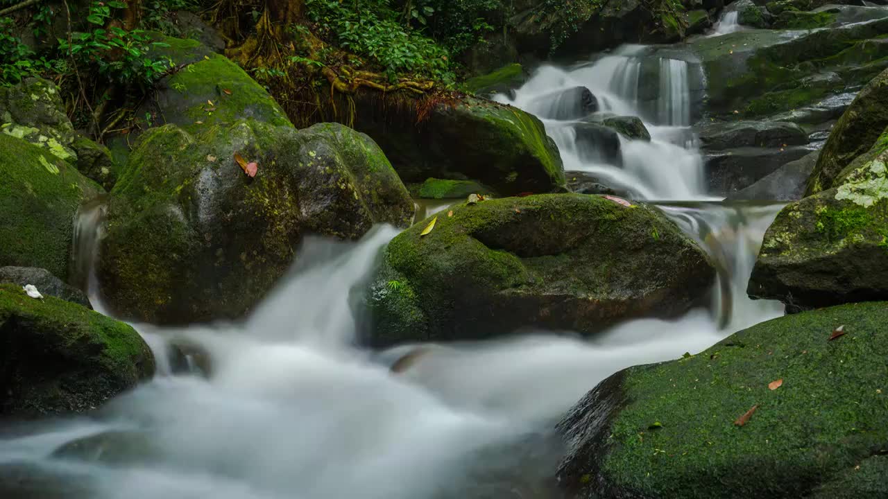 惠州罗浮山溪流慢门延时视频素材