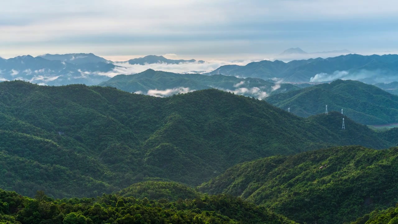 惠州龙门南昆山山景延时视频素材