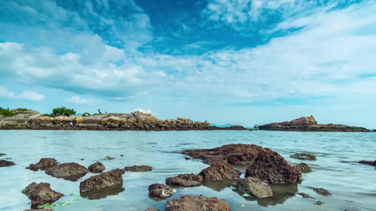 惠州十里银滩海边延时视频素材