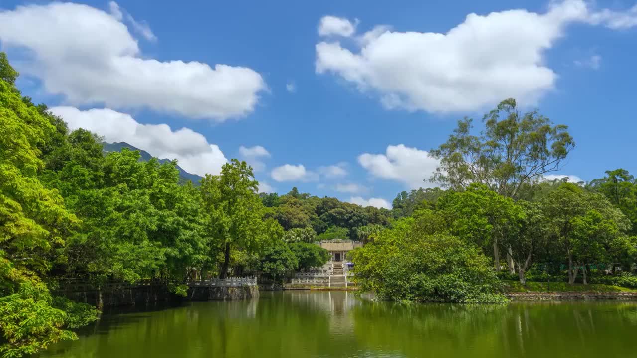 惠州罗浮山冲虚覌延时视频素材