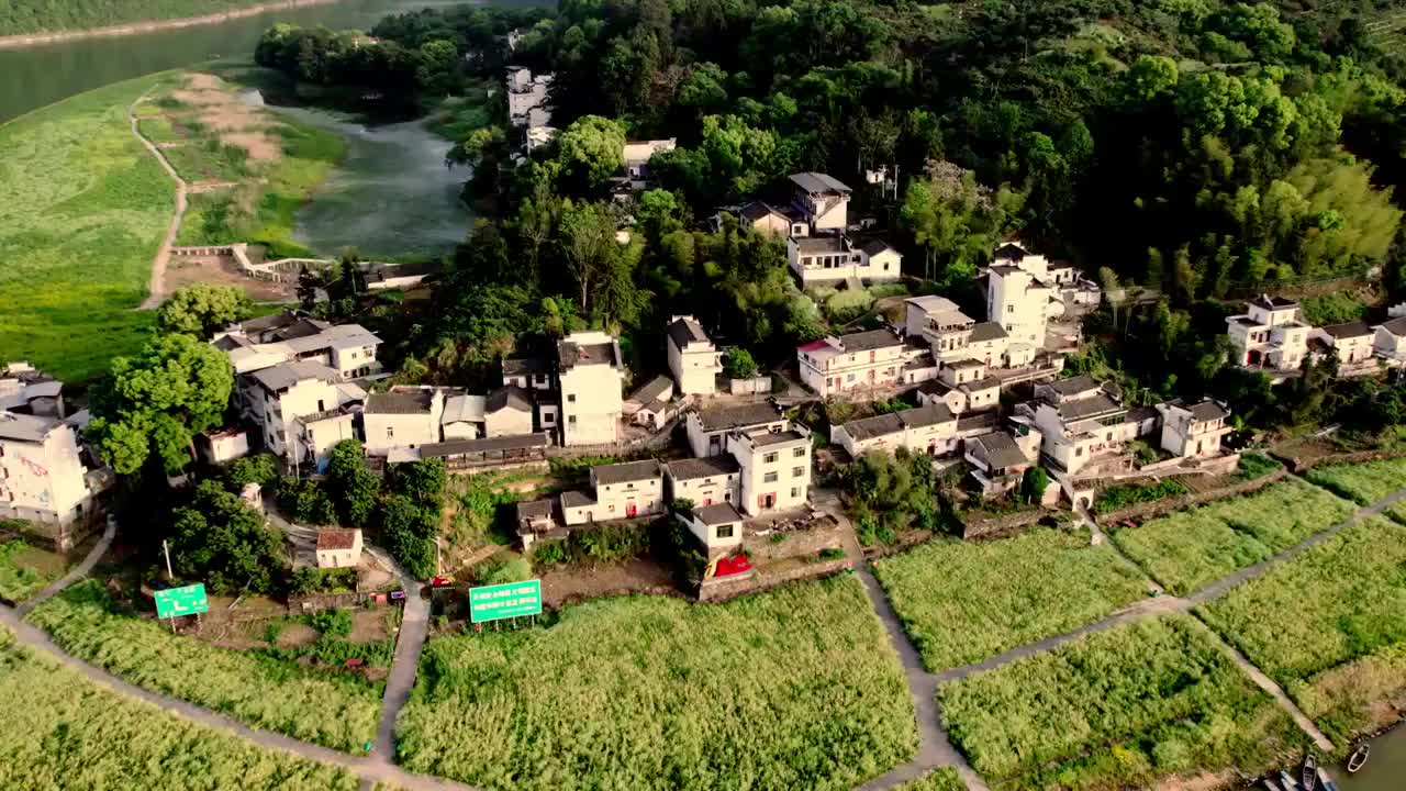 黄山市歙县新安江山水画廊风景区航拍风光视频素材