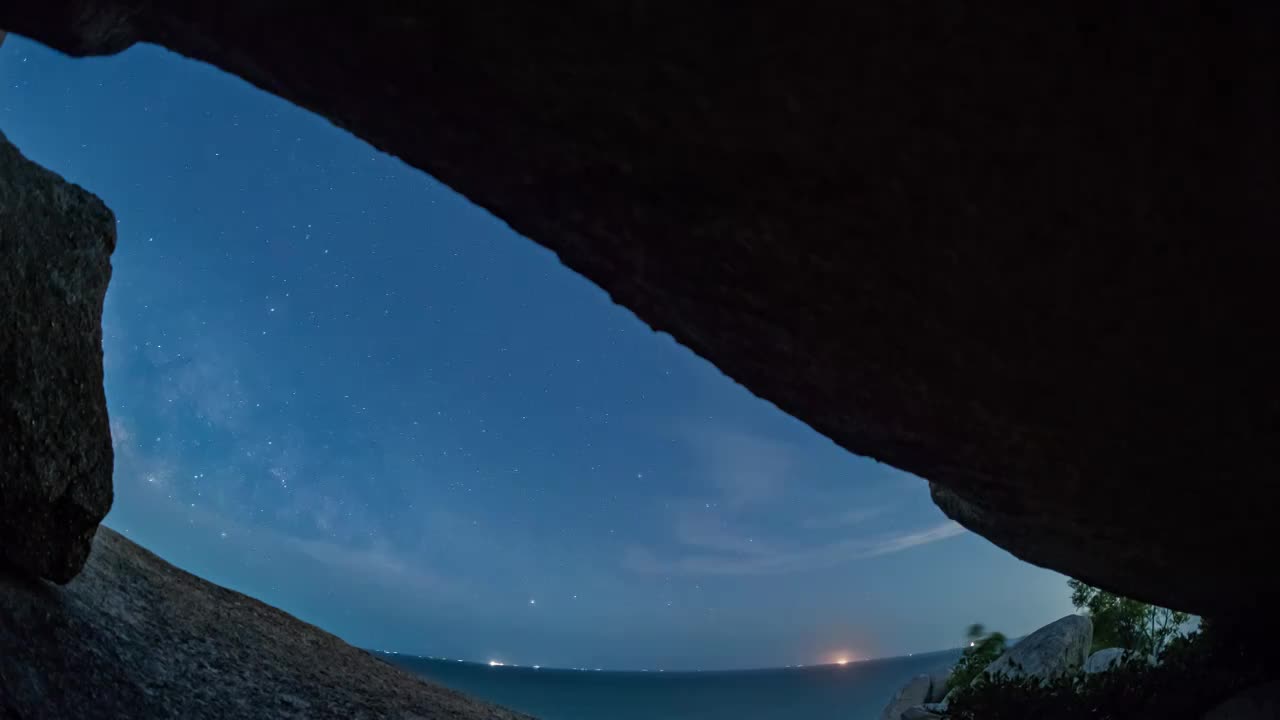 惠东海龟湾银河延时视频素材