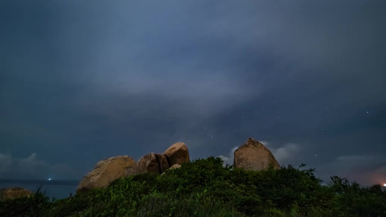 惠东海龟湾银河延时视频素材