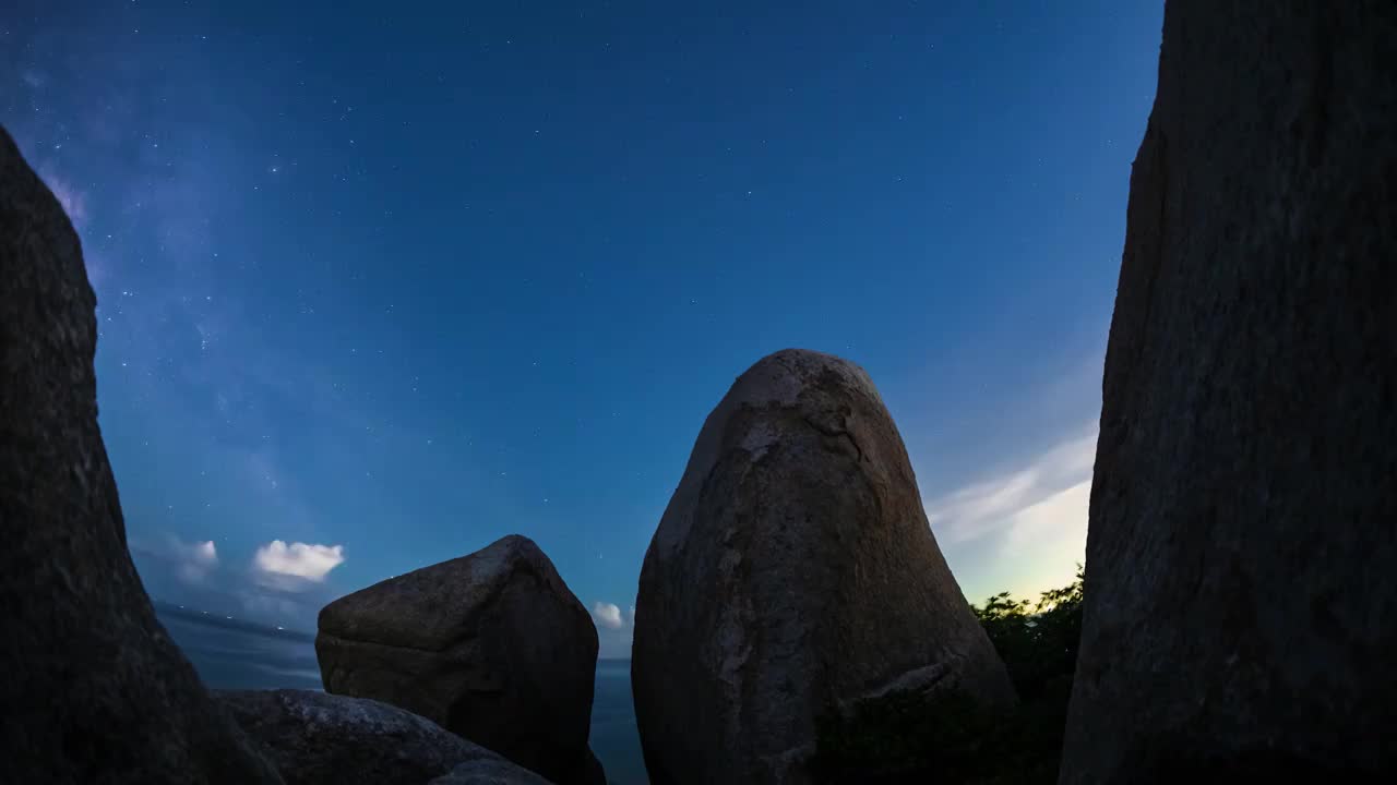 惠东海龟湾银河延时视频素材