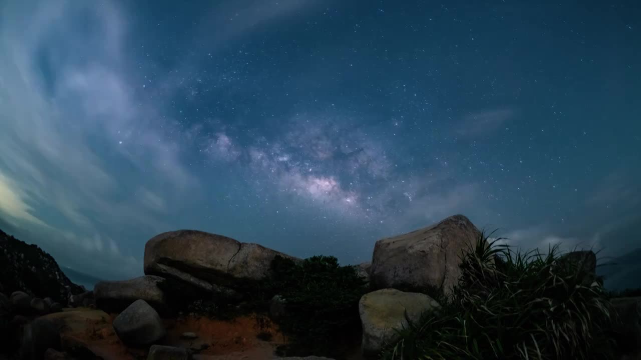 惠东海龟湾银河延时视频素材