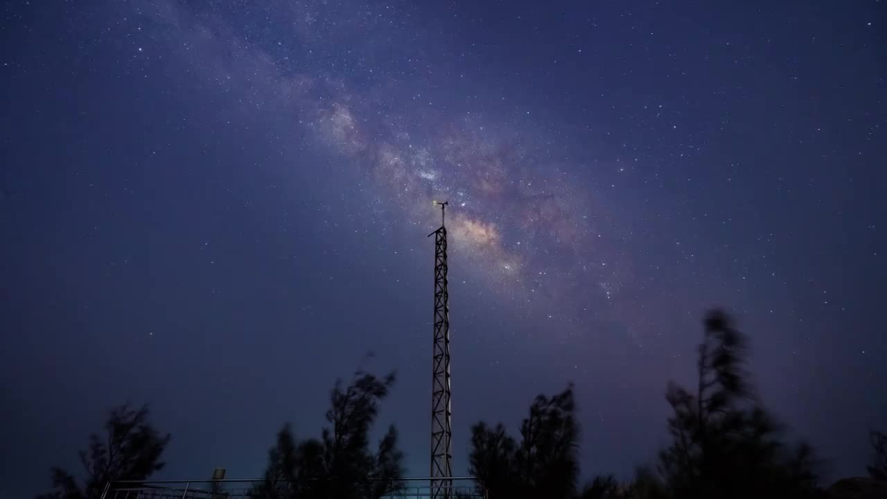 惠东海龟湾银河延时视频素材