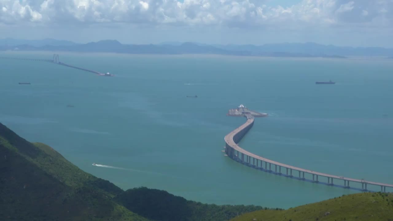 合集-香港大屿山晴天夏季山海风光视频素材