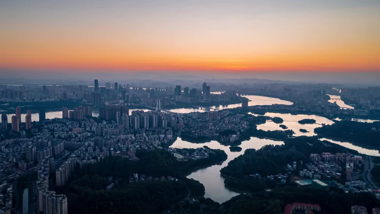 惠州惠城区航拍大景延时视频素材