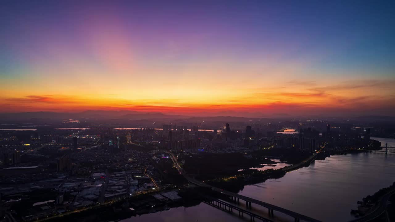 惠州惠城区航拍大景延时视频素材