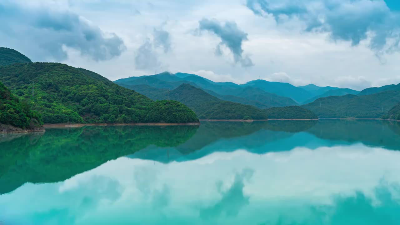 宁波宁海力洋水库倒影视频素材