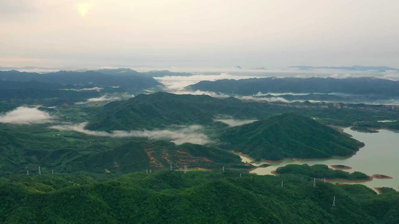 惠州龙门南昆山日出云海航拍视频视频素材