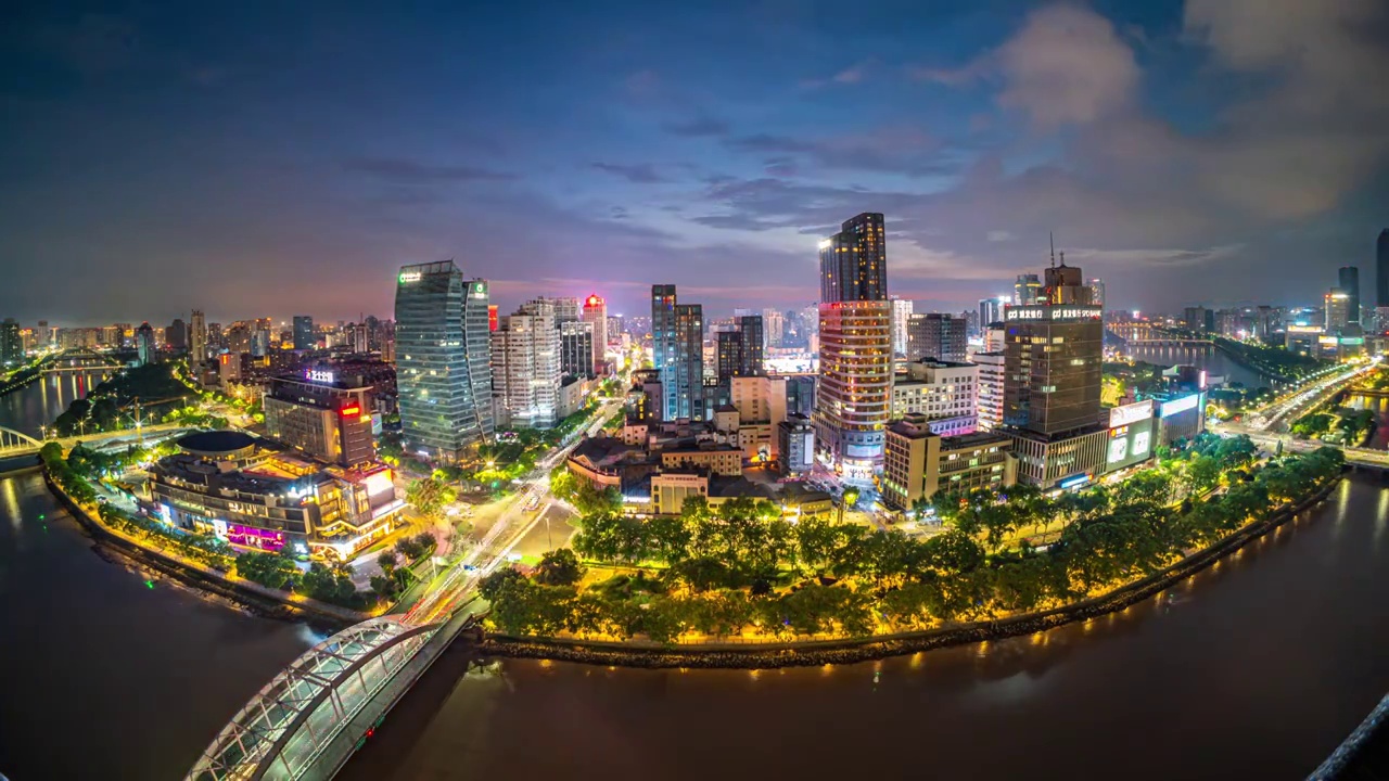 宁波三江口日转夜视频素材