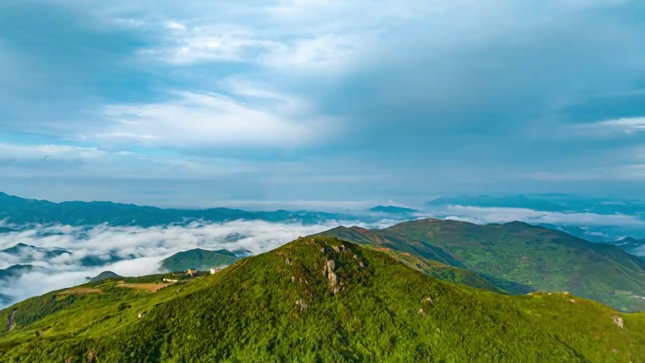 绍兴上虞覆卮山云海彩虹视频下载