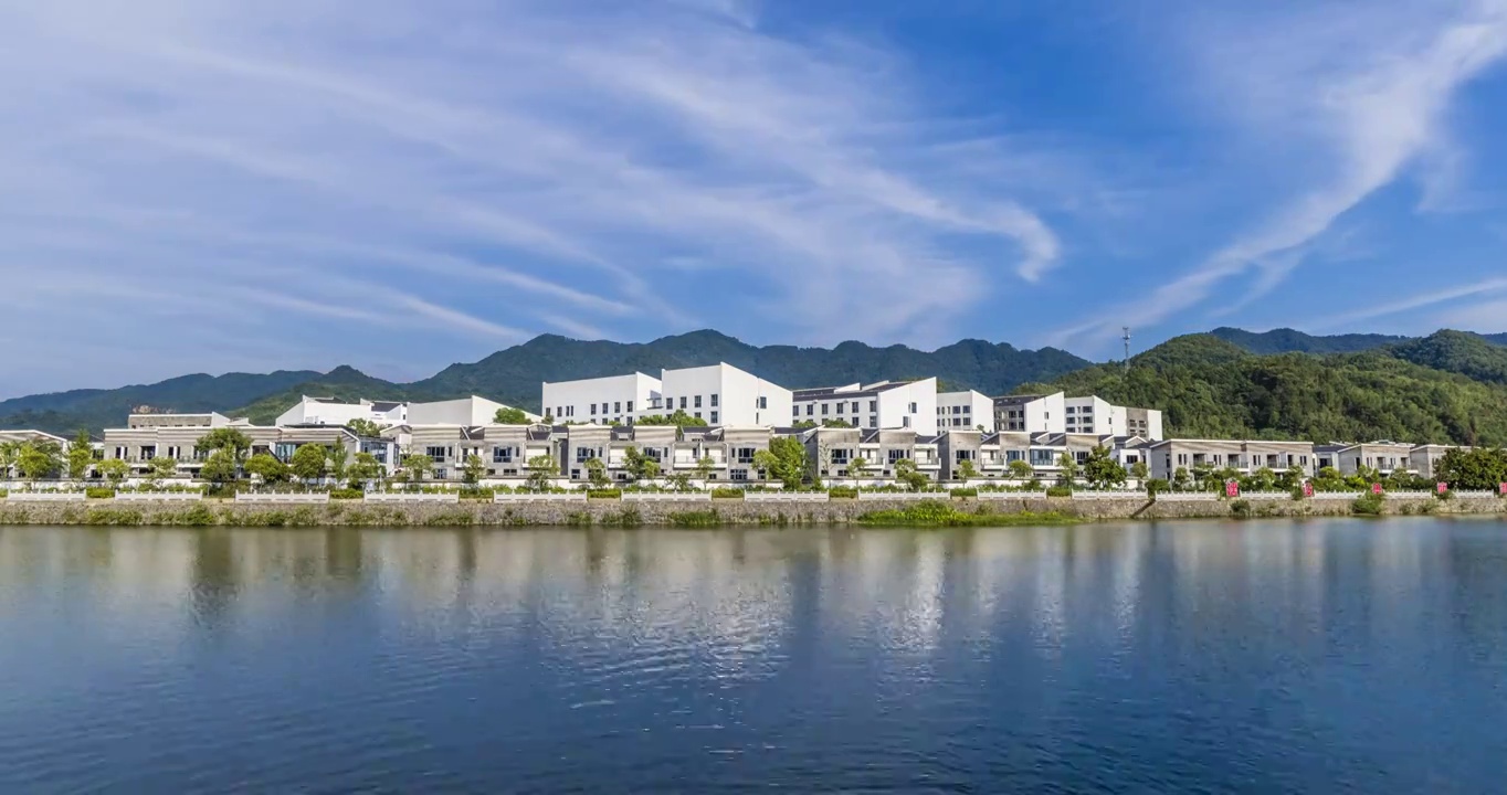 上河徽苑夏日天空视频素材